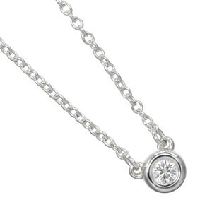 Tiffany Co By the Yard Necklace Sterling Silver Diamond